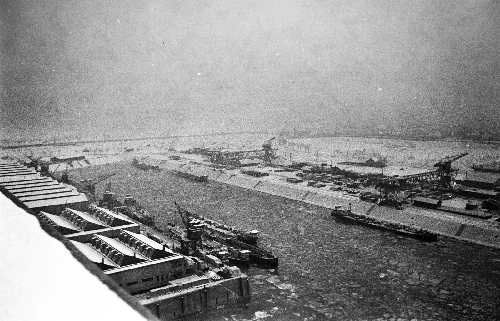 1937, Inkey Tibor, port, crane, Fortepan #304924