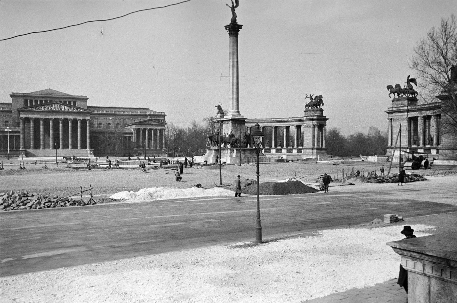 1938, Inkey Tibor, építkezés, tér, Fortepan #305094