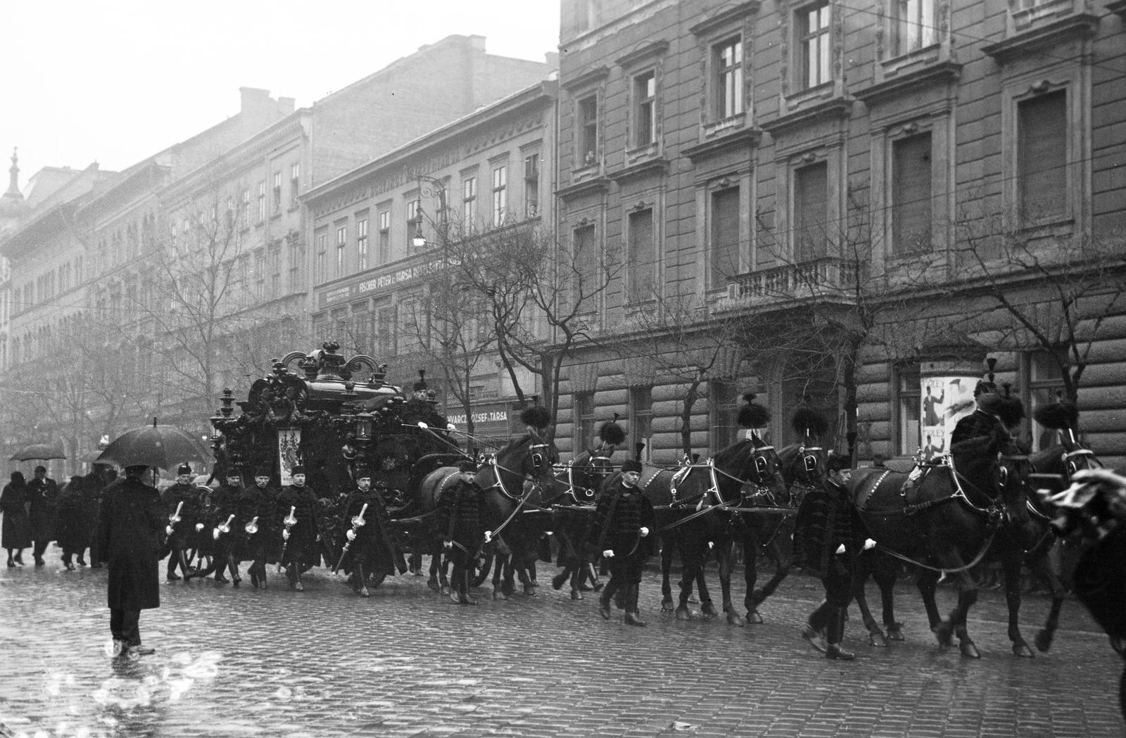 1937, Inkey Tibor, mourning coach, mute, Fortepan #305132