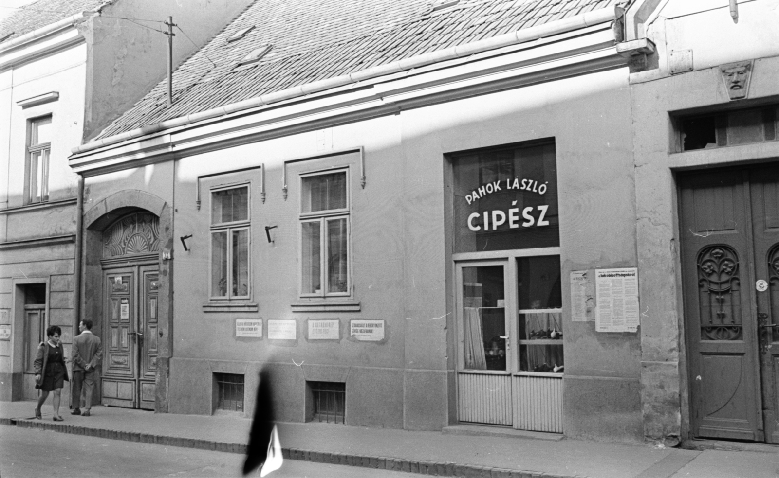 Hungary, Pécs, Ferencesek utcája (Sallai utca) 34., 1968, Fortepan, sign-board, Fortepan #30599