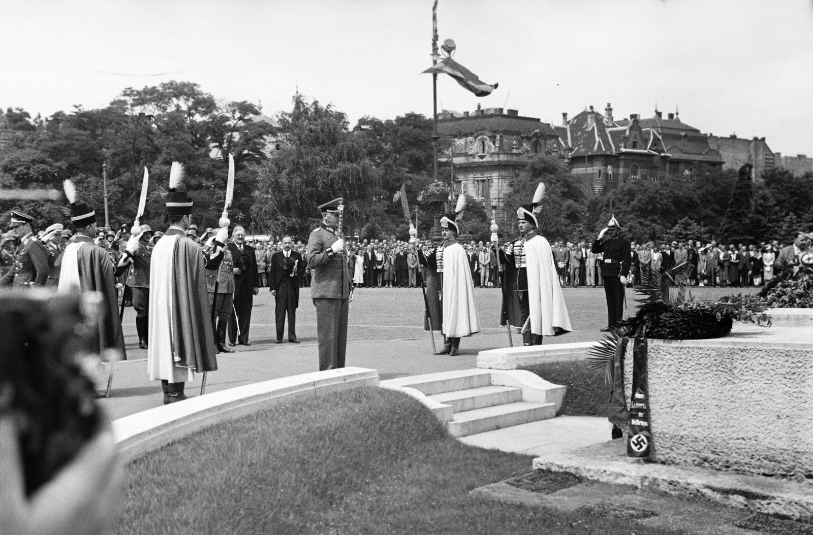 1938, Inkey Tibor, tiszteletadás, víbárd, Fortepan #306063