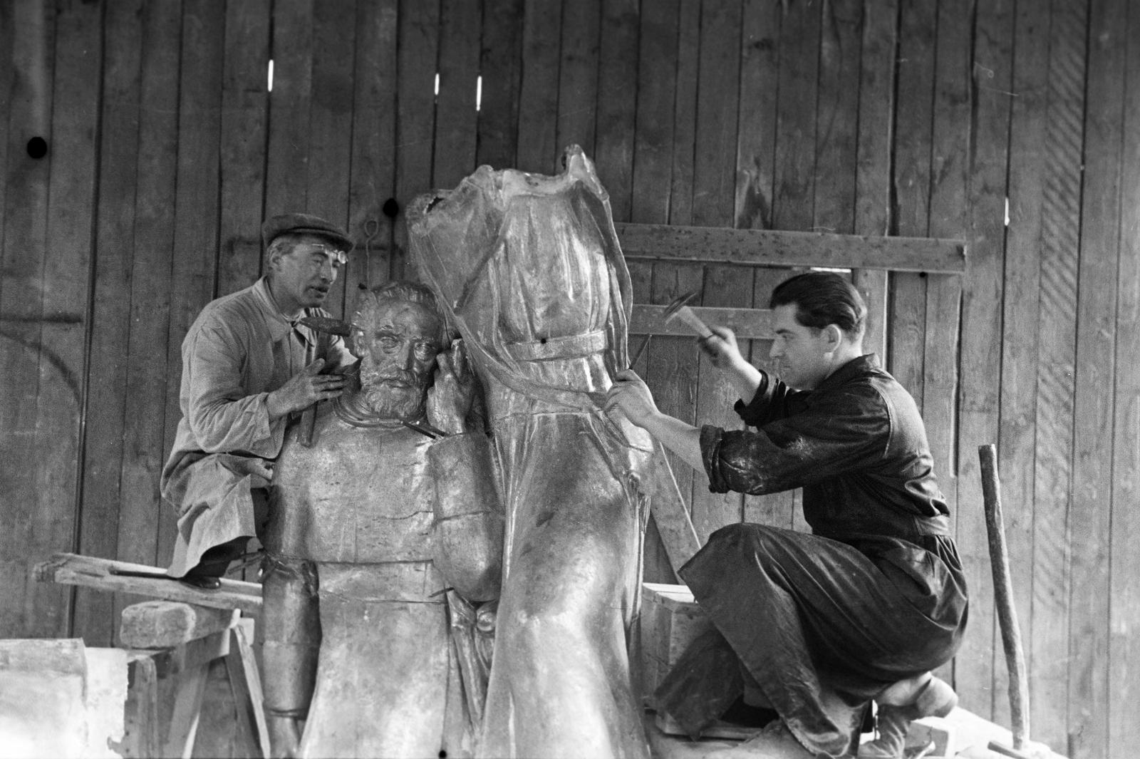 1937, Inkey Tibor, sculptor, sculpture, Fortepan #306085