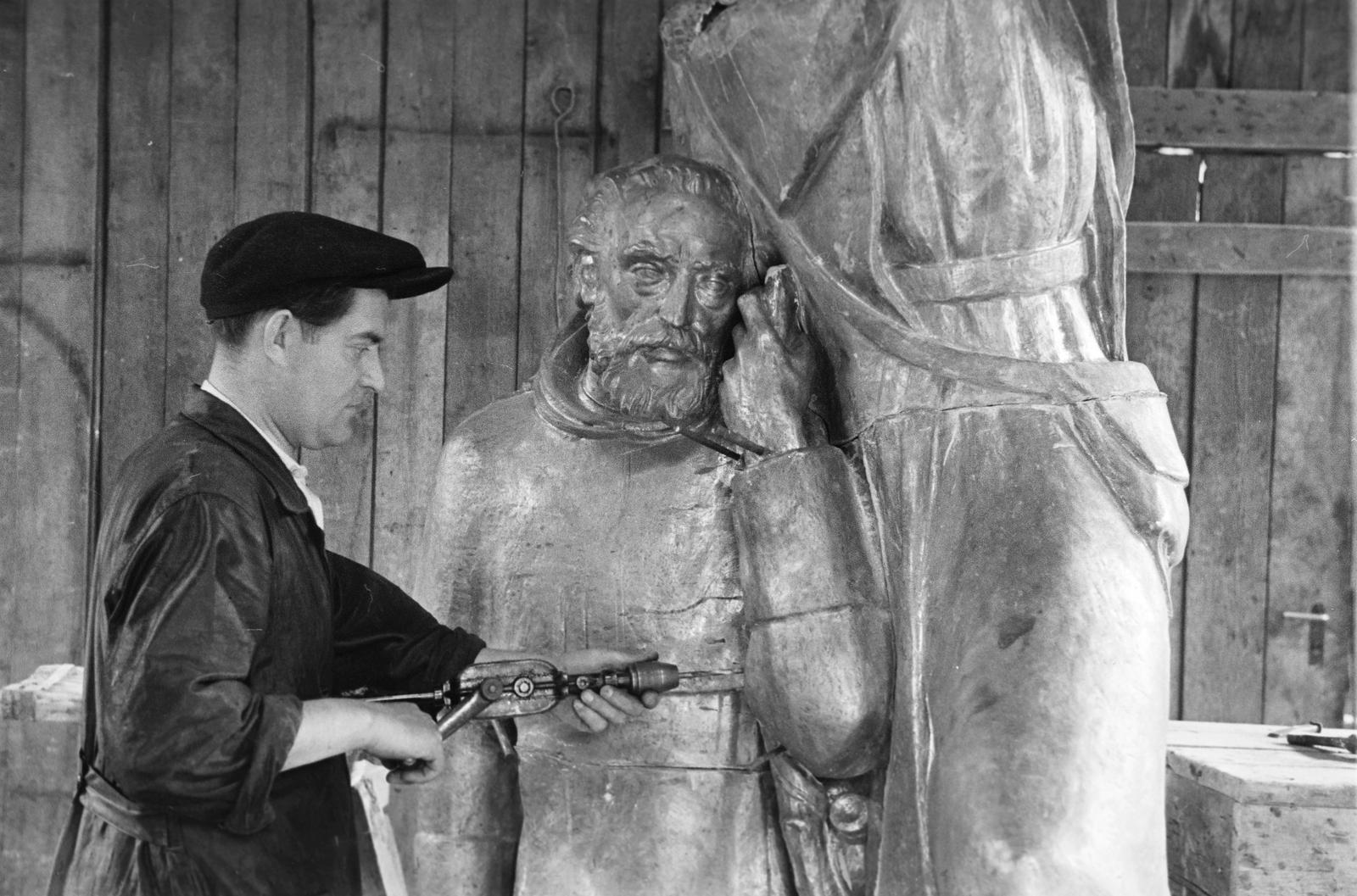 1937, Inkey Tibor, kézifúró, Fortepan #306086