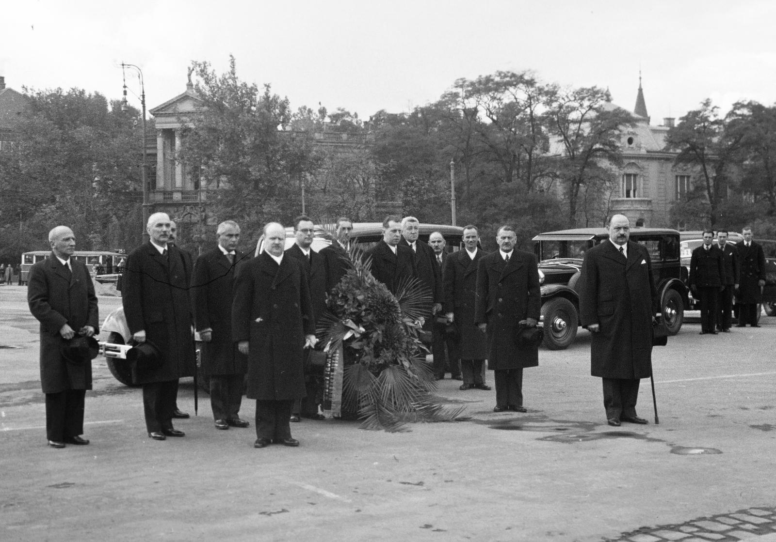 1936, Inkey Tibor, politikus, koszorú, Fortepan #306096
