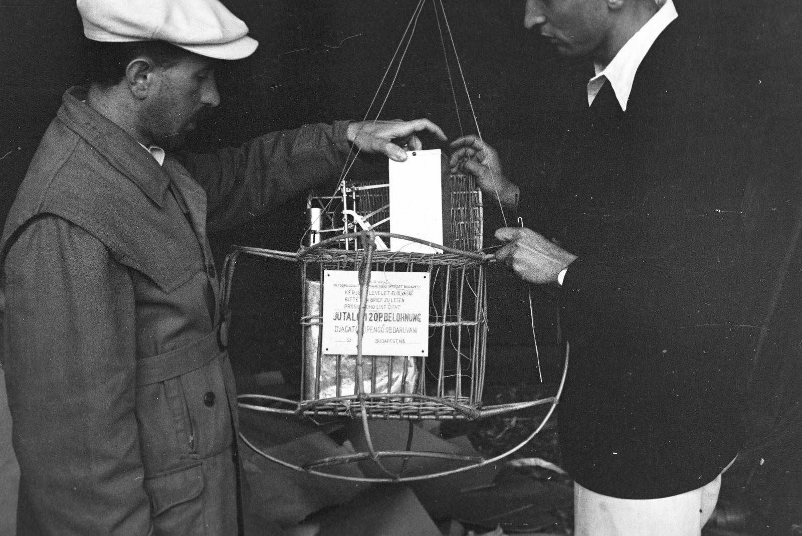 1936, Inkey Tibor, meteorology, weather balloon, Fortepan #306100