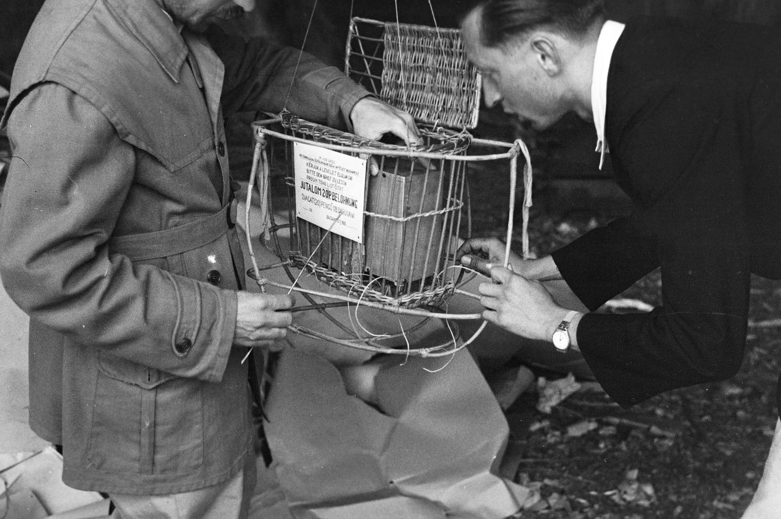 1936, Inkey Tibor, meteorology, weather balloon, instrument, label, Fortepan #306101