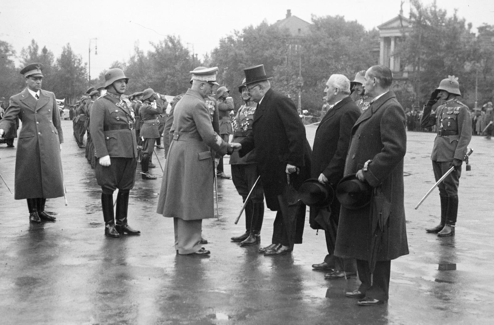 1938, Inkey Tibor, politika, kézfogás, Fortepan #306135