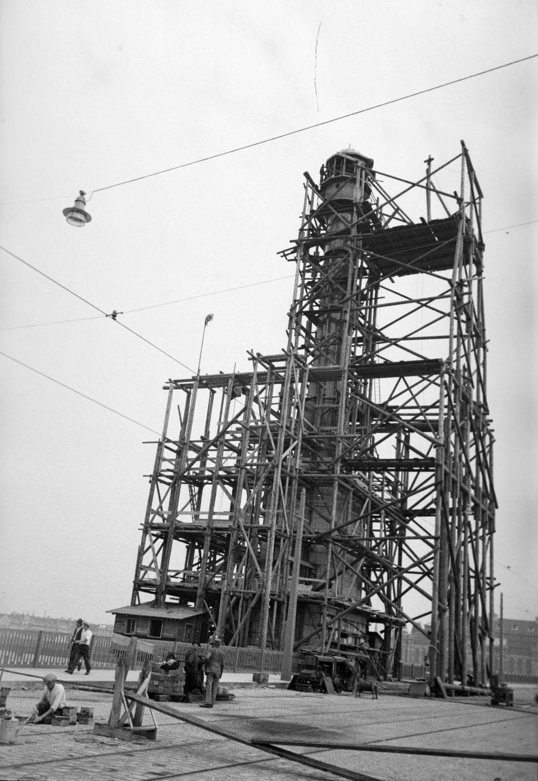 1937, Inkey Tibor, tower, scaffolding, Fortepan #306137