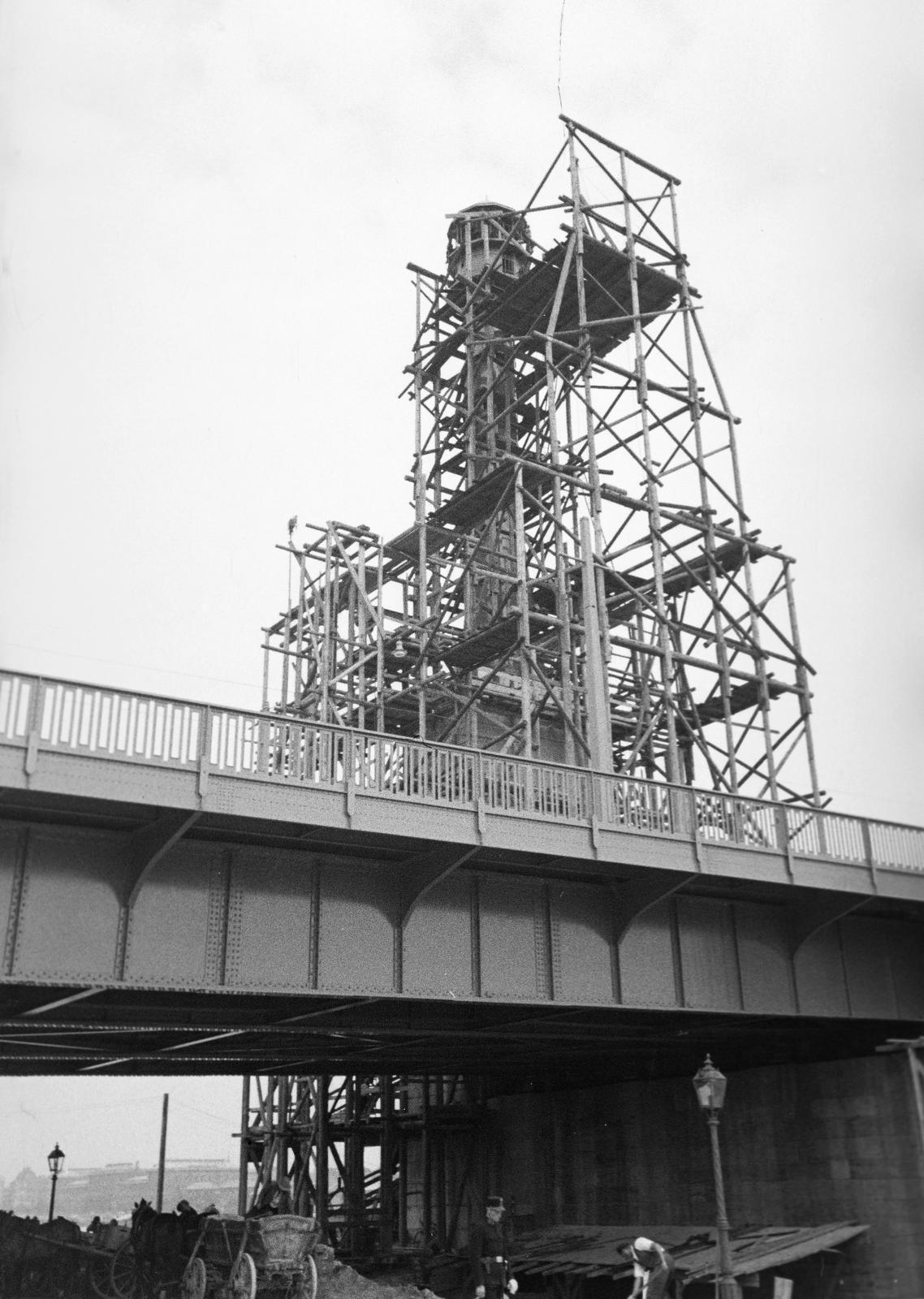 1937, Inkey Tibor, építkezés, torony, híd, Fortepan #306138