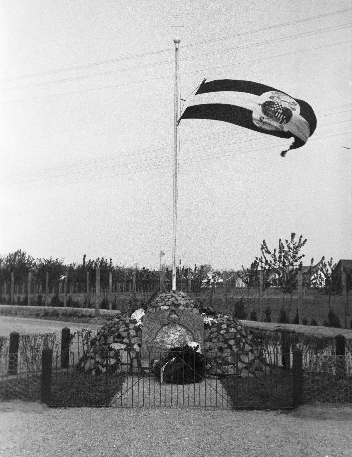 1937, Inkey Tibor, irredenta emlékmű, irredentizmus, zászló, Fortepan #306168