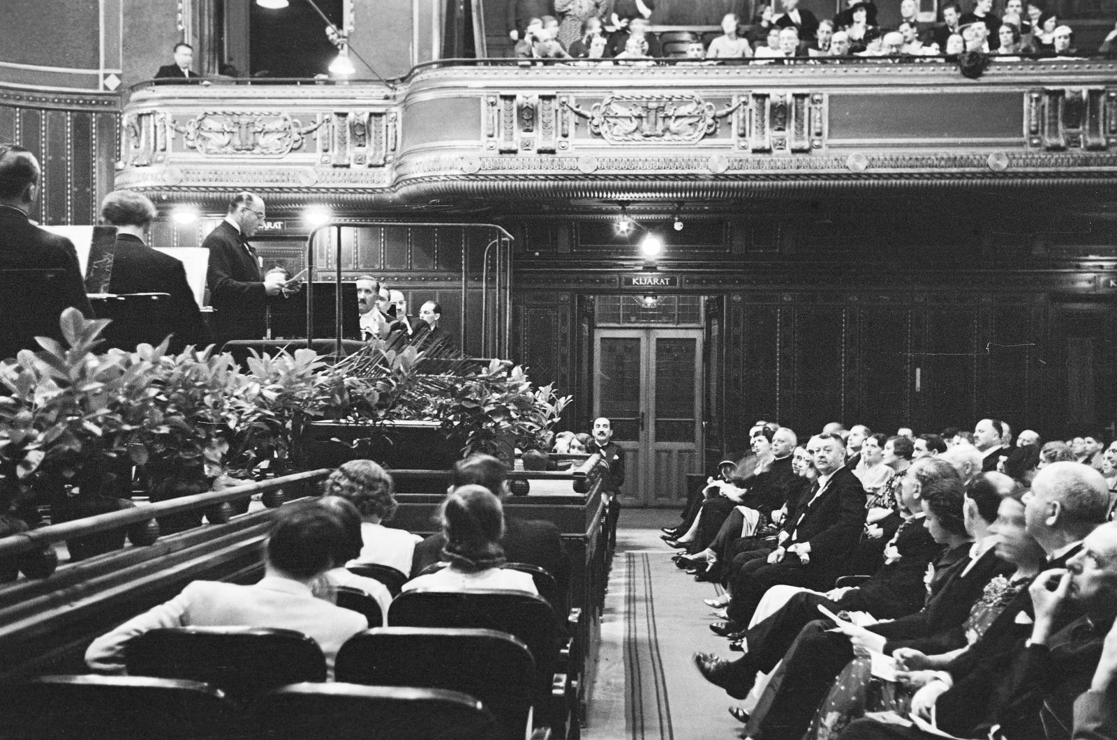 1940, Inkey Tibor, hangversenyterem, Fortepan #306239