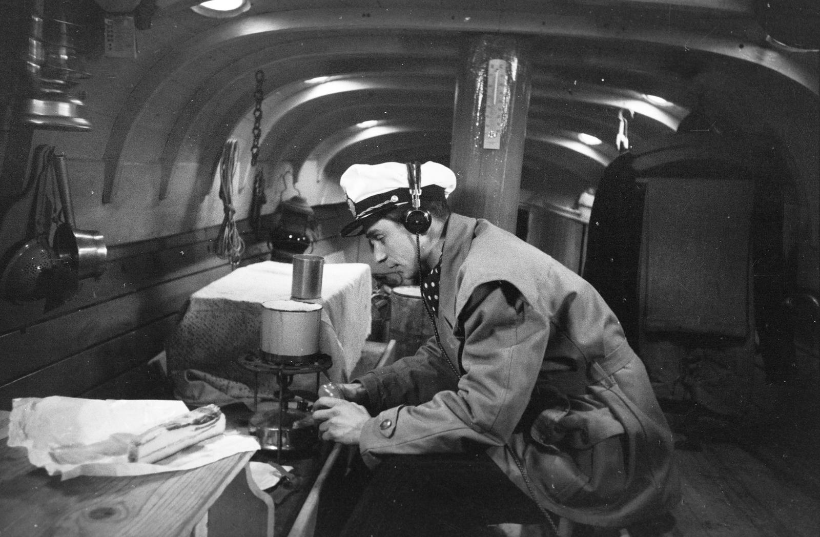 1940, Inkey Tibor, ship, headset, Fortepan #306261