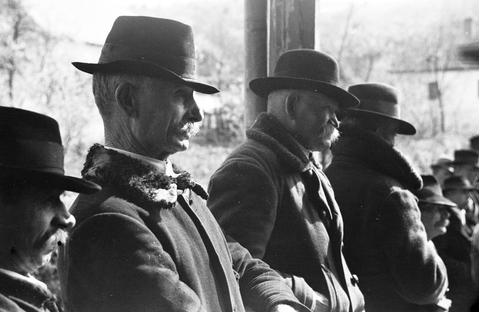 1939, Inkey Tibor, paraszt, kalap, bajusz, férfiak, Fortepan #306342