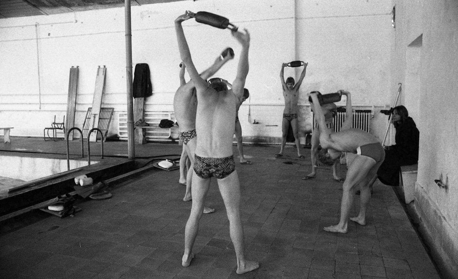 Hungary, Budapest II., Császár uszoda., 1974, Urbán Tamás, swimming, Budapest, Fortepan #30643