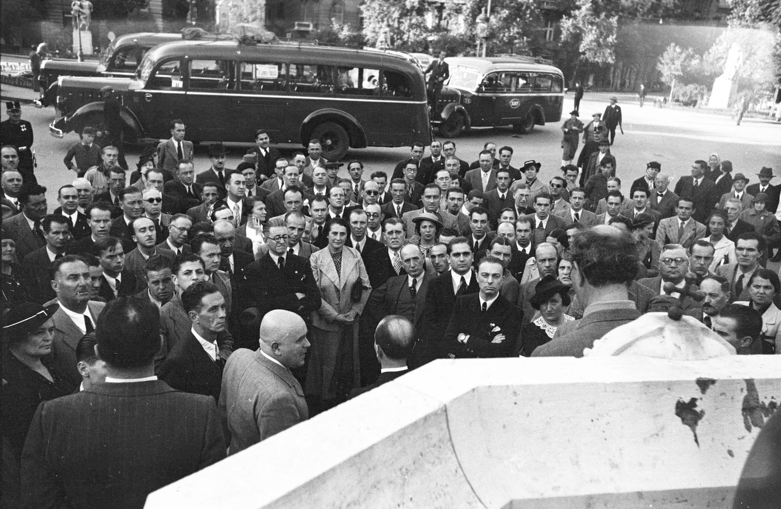 1936, Inkey Tibor, festive, bus, Fortepan #306432