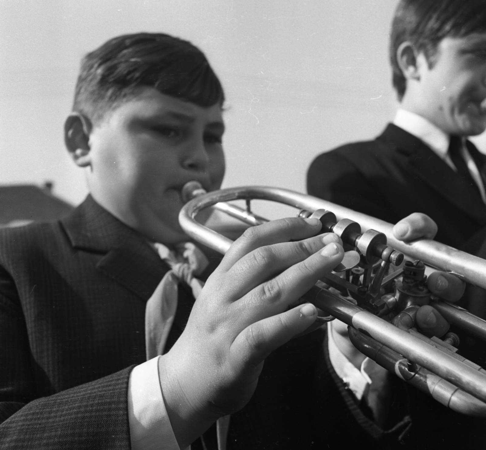 Hungary, 1972, Urbán Tamás, musical instrument, trumpet, Fortepan #30650