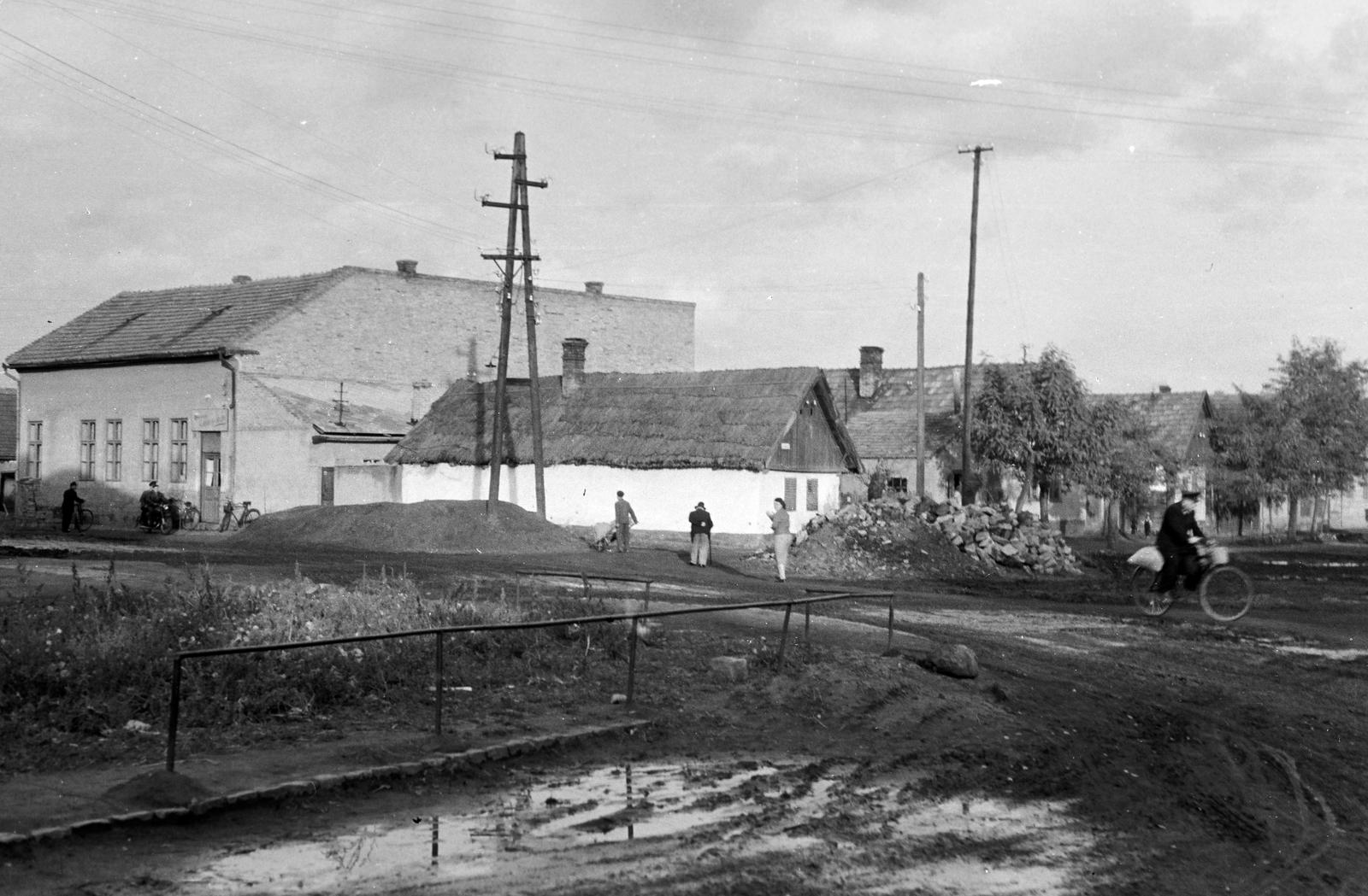 Magyarország, 1960, Gazda Anikó, pocsolya, Fortepan #307512