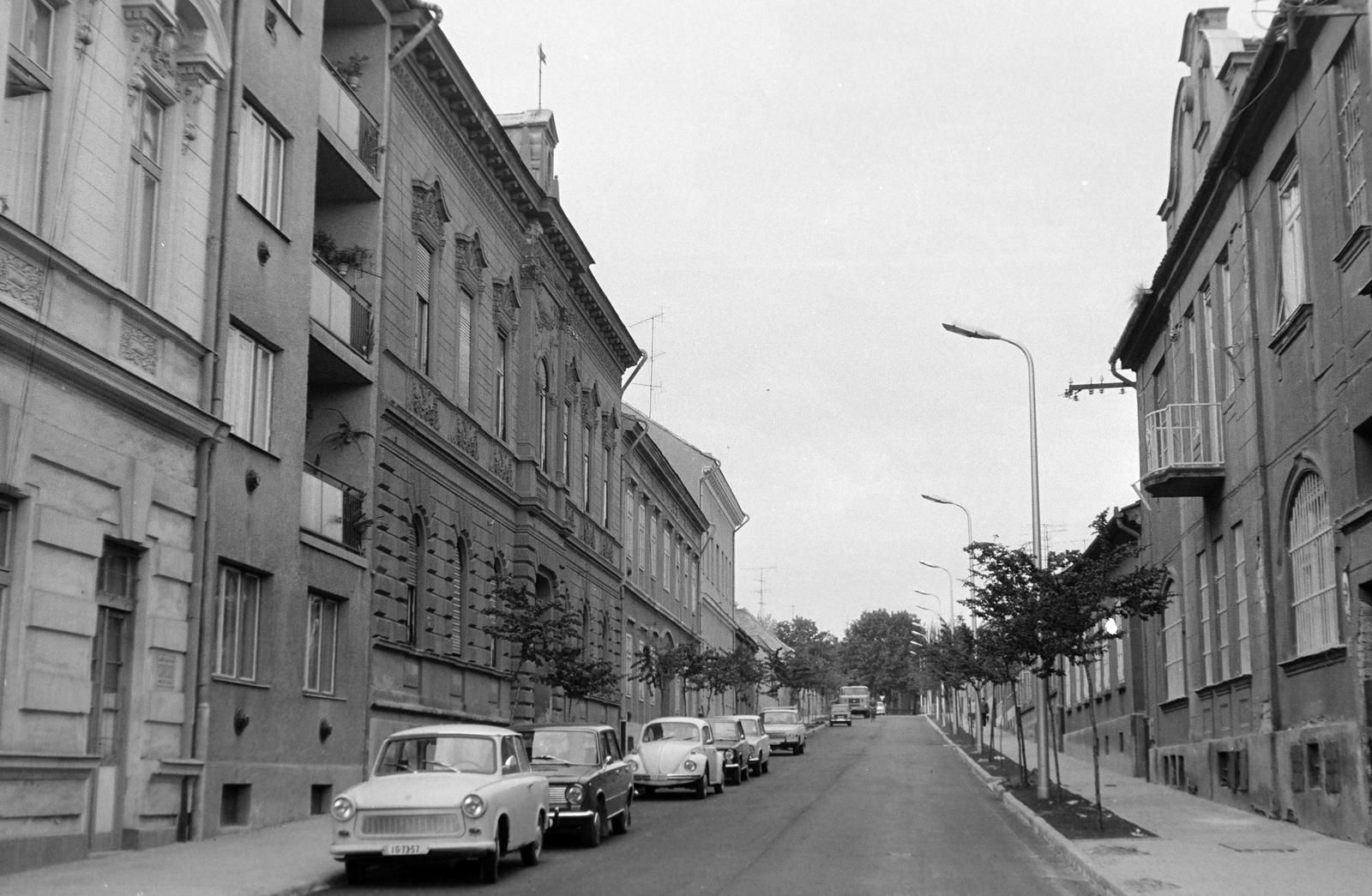 Magyarország, Nagykanizsa, Zrínyi Miklós utca a Csengery (Béke) út és a Széchenyi tér közötti szakaszon., 1980, Gazda Anikó, Fortepan #307593