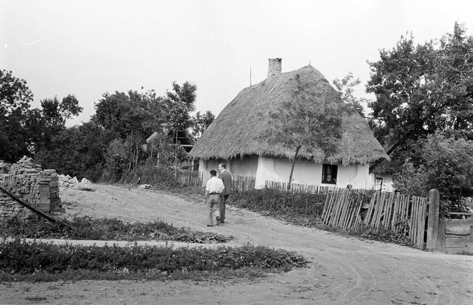 Magyarország, 1963, Gazda Anikó, zsúptető, léckerítés, Fortepan #307794