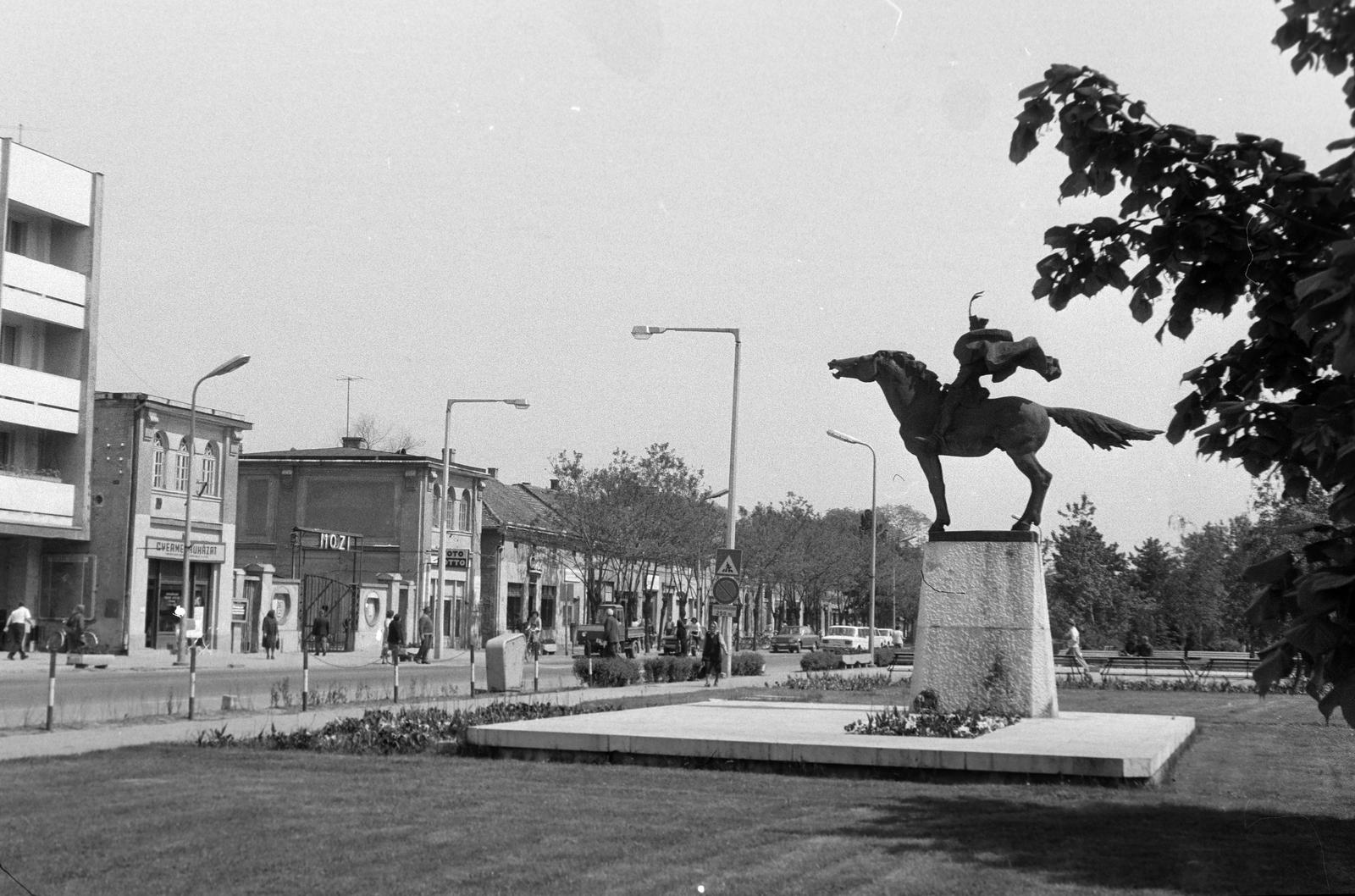 Magyarország, 1978, Gazda Anikó, lovas szobor, Fortepan #307983