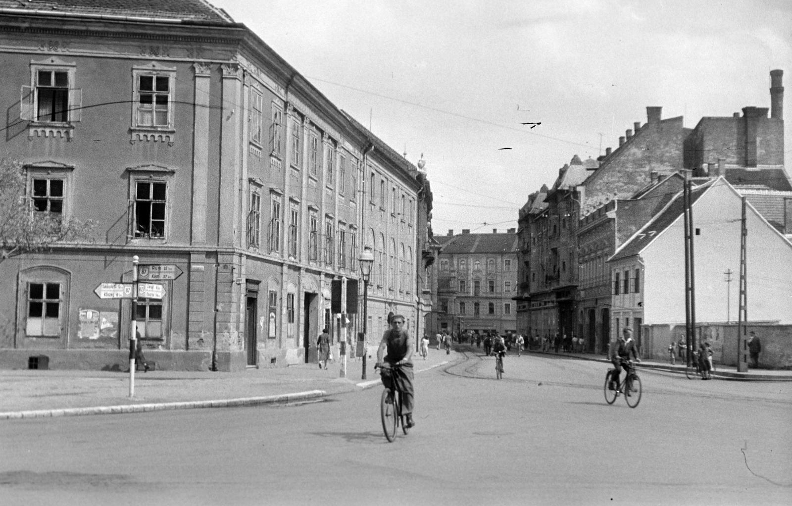 Magyarország, Szombathely, Berzsenyi Dániel tér, szemben a Széchenyi István utca., 1960, Gazda Anikó, Fortepan #308227