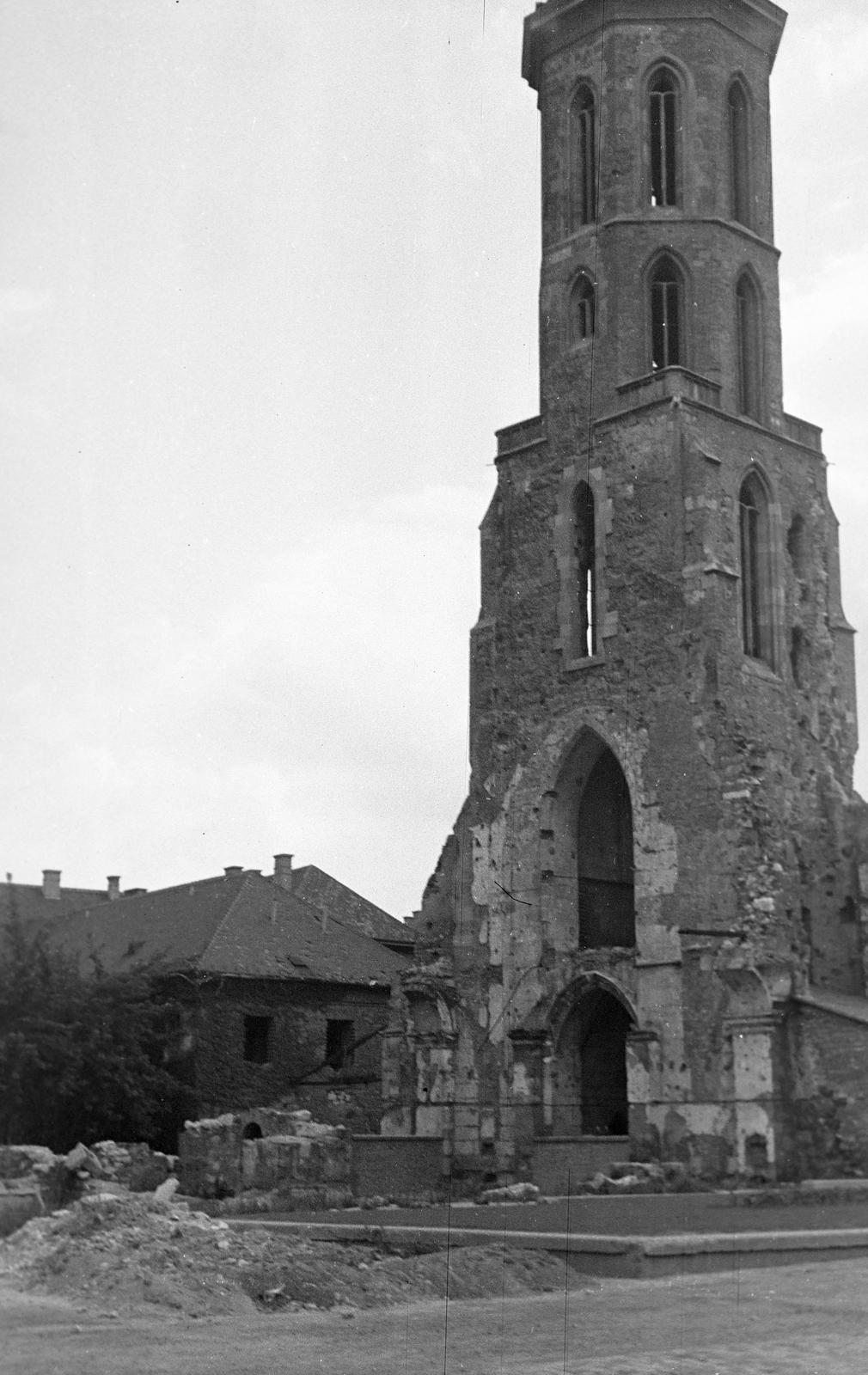 Magyarország, 1959, Gazda Anikó, épületkár, templom, Fortepan #308238