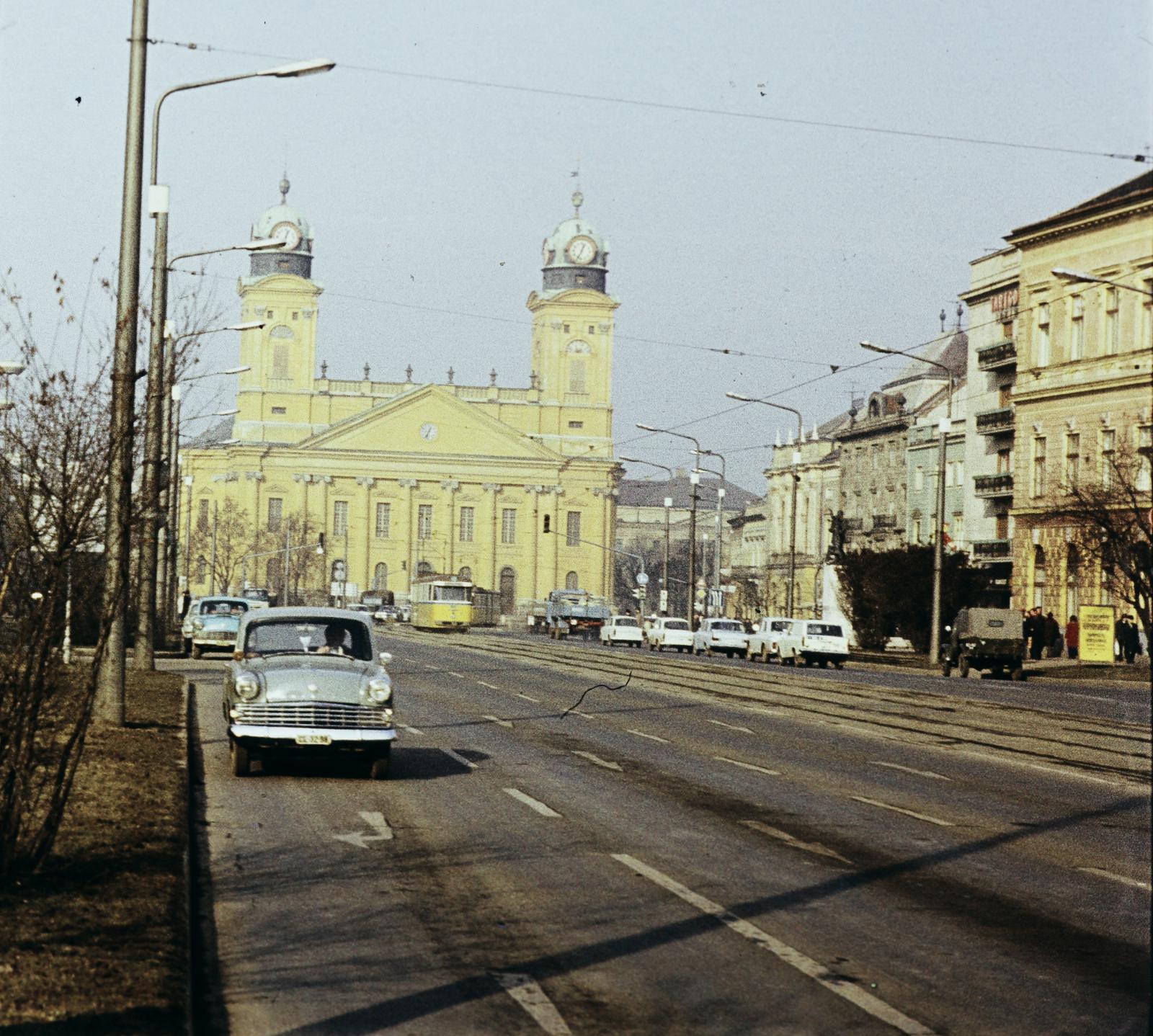 Hungary, Debrecen, Piac utca (Vörös Hadsereg útja), Református Nagytemplom., 1969, Gazda Anikó, Fortepan #308323
