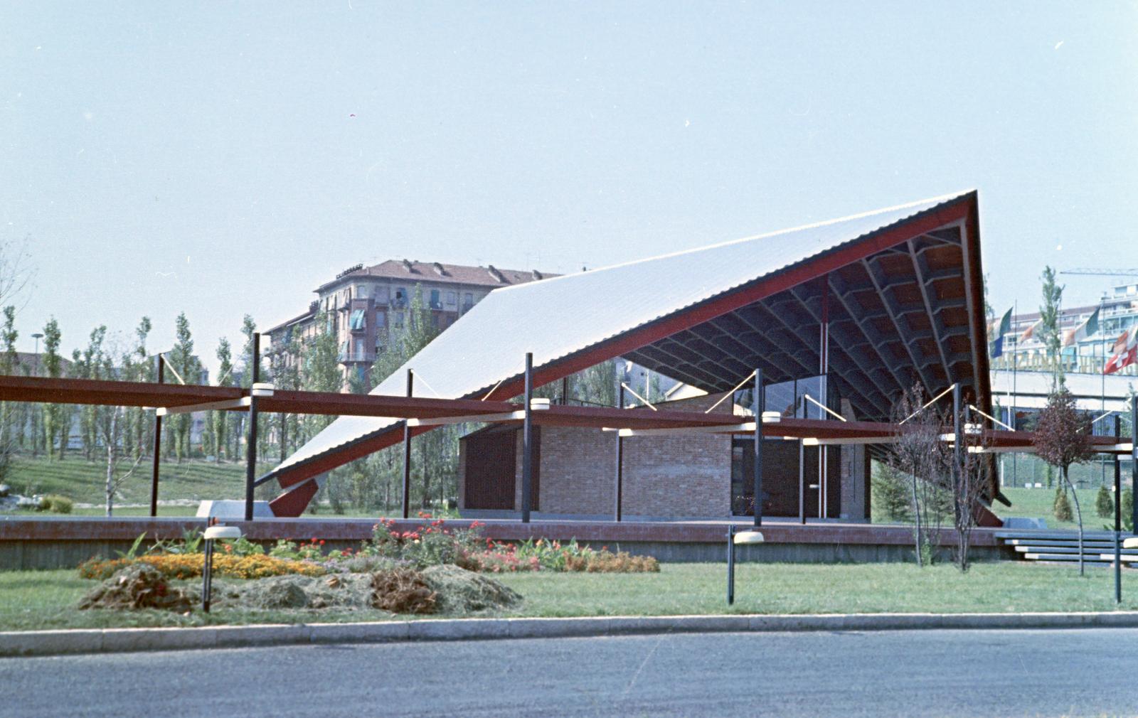 Olaszország, Torino, Világkiállítás 1961. (Esposizione Internazionale del Lavoro - Torino 1961)., 1961, Gazda Anikó, színes, modern építészet, Fortepan #308394