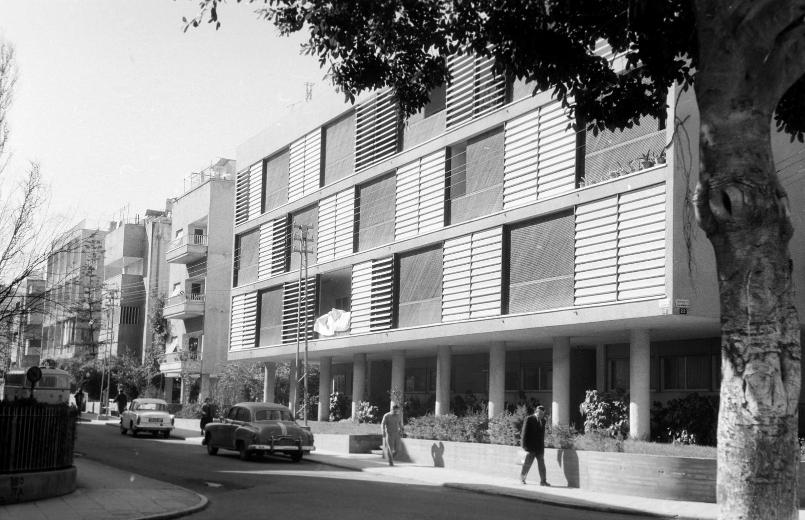1960, Gazda Anikó, modern architecture, arcaded house, Fortepan #308459