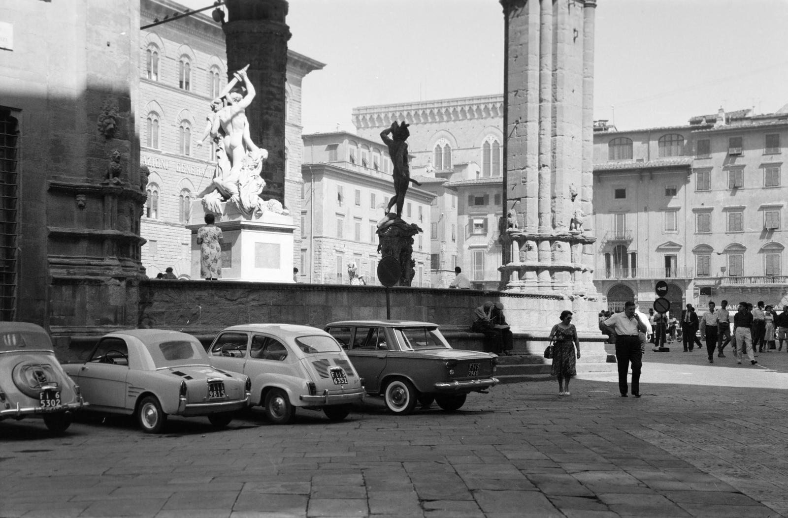 1960, Gazda Anikó, car park, Fortepan #308498
