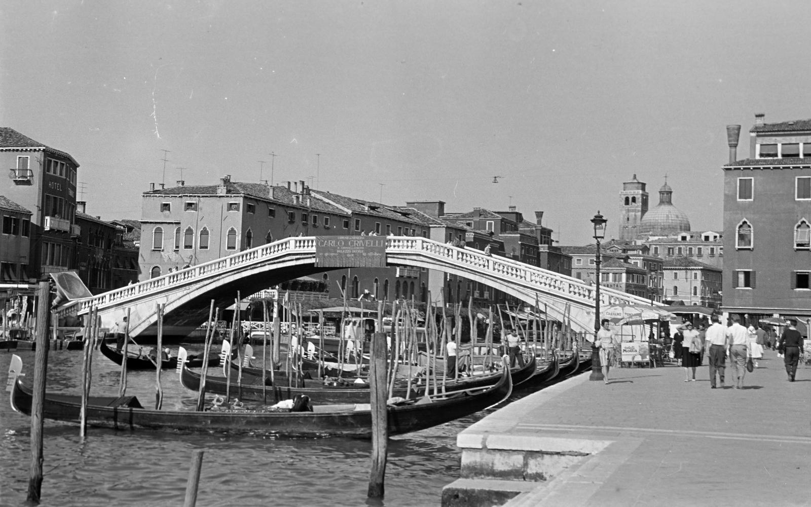 1960, Gazda Anikó, stilt, rowing boat, arch bridge, Fortepan #308502