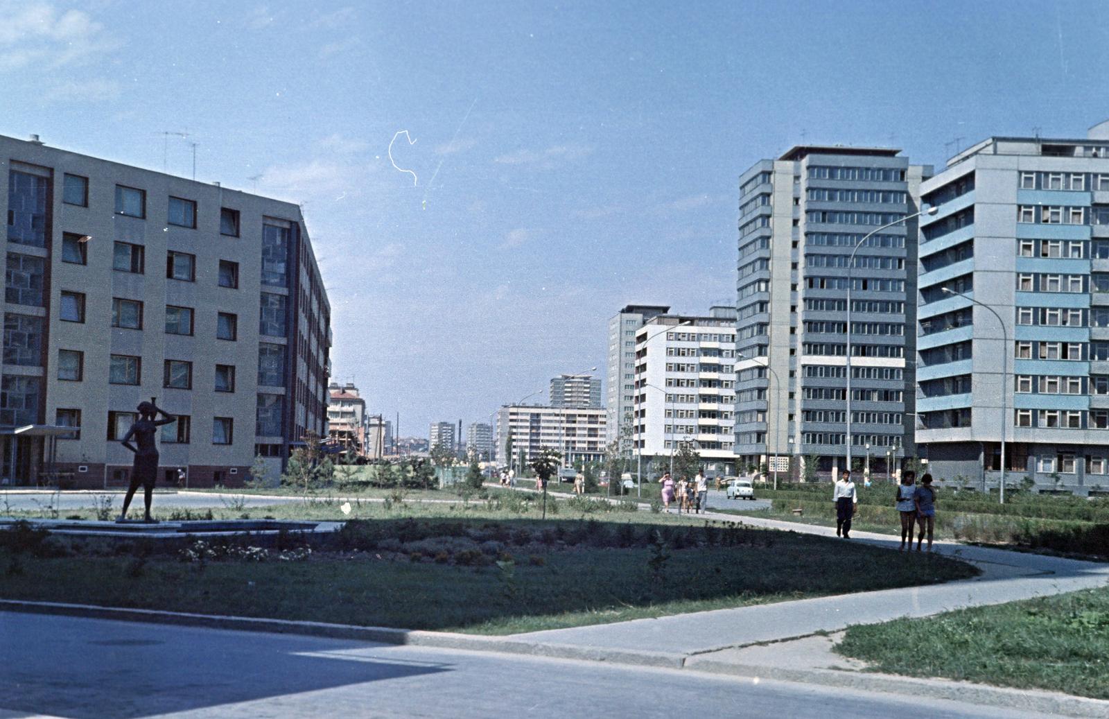 1962, Gazda Anikó, színes, lakótelep, magasház, Fortepan #308536