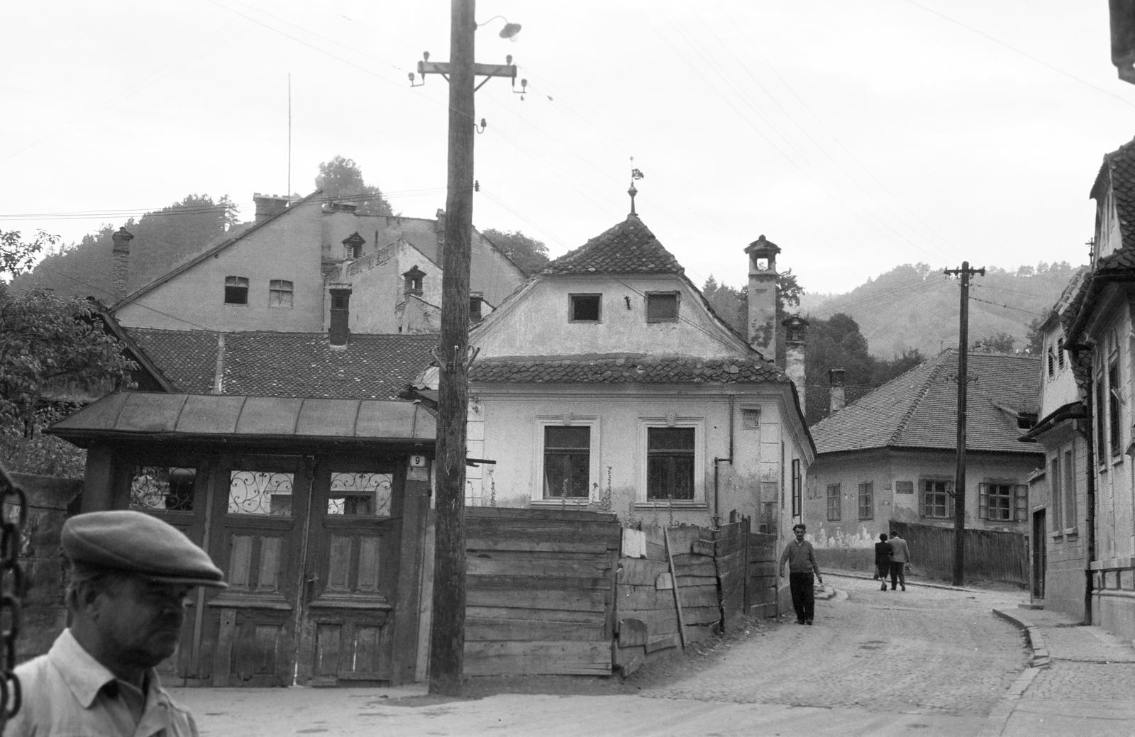 1962, Gazda Anikó, house, fence, sekler gate, board, Fortepan #308553