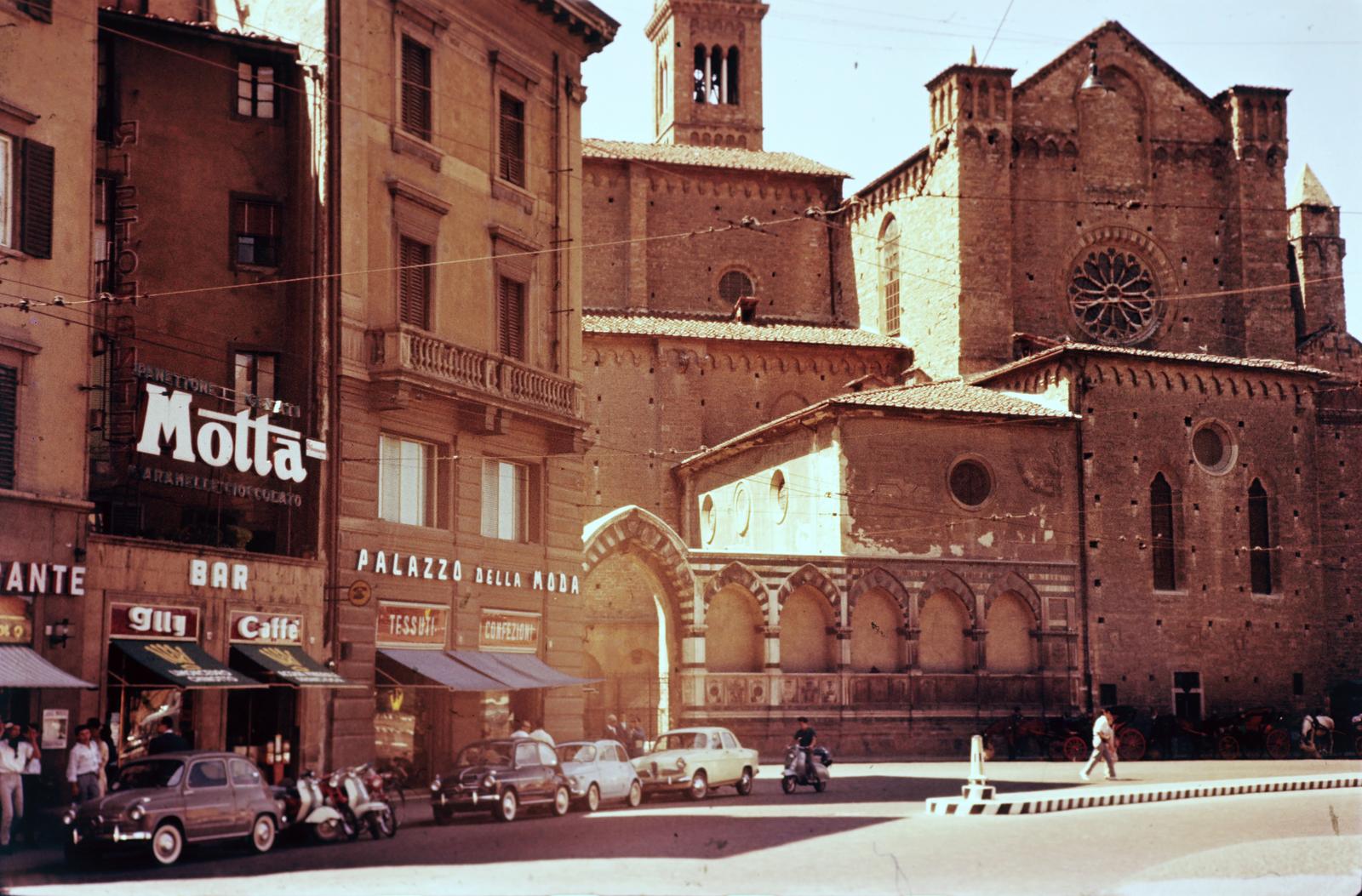 1960, Gazda Anikó, church, colorful, rose window, Romanesque Architecture, Fortepan #308963