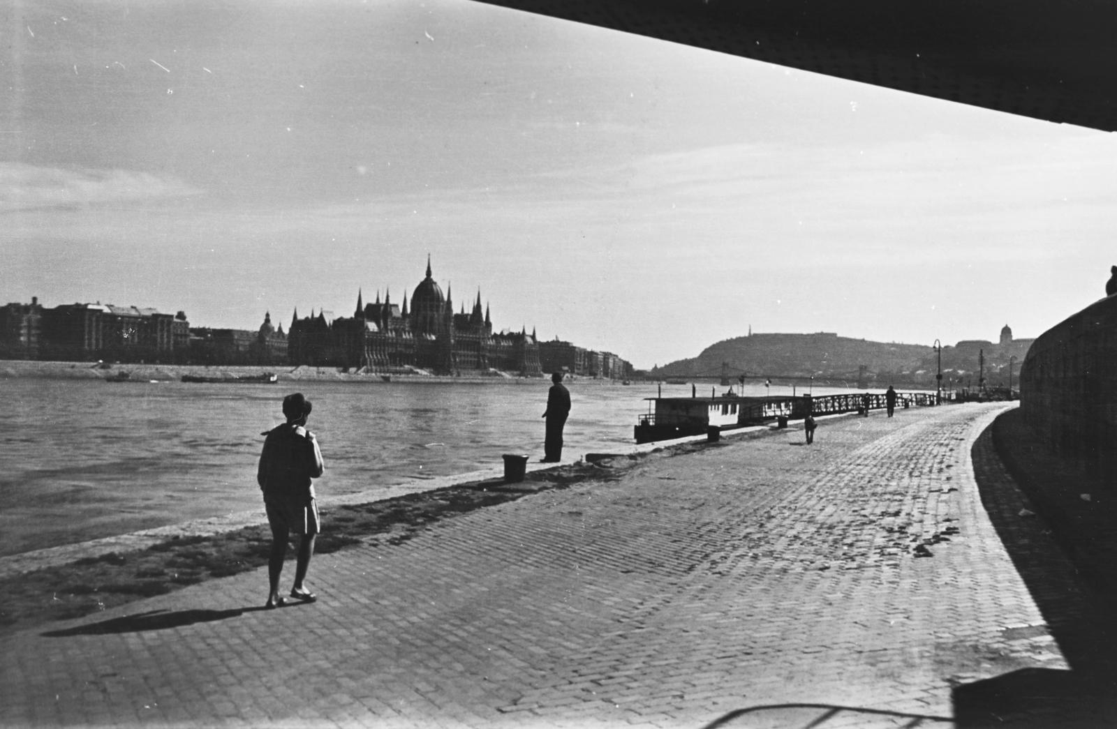 1963, Bordács Ferenc, rakpart, Fortepan #309627