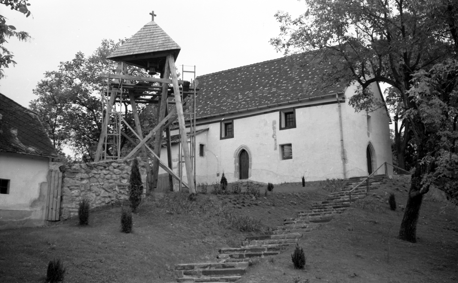 Hungary, Nagybörzsöny, József Attila utca 1. Bányásztemplom., 1967, Építésügyi Dokumentációs és Információs Központ, VÁTI, Fortepan #31027