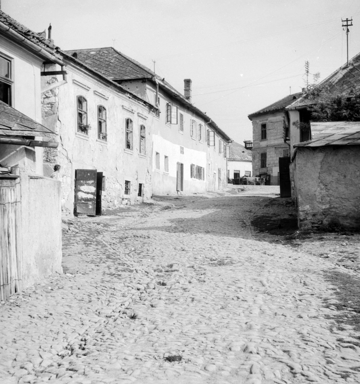 Hungary, Sárospatak, Retel utca az Attila utca felé nézve., 1959, Építésügyi Dokumentációs és Információs Központ, VÁTI, street view, Fortepan #31108
