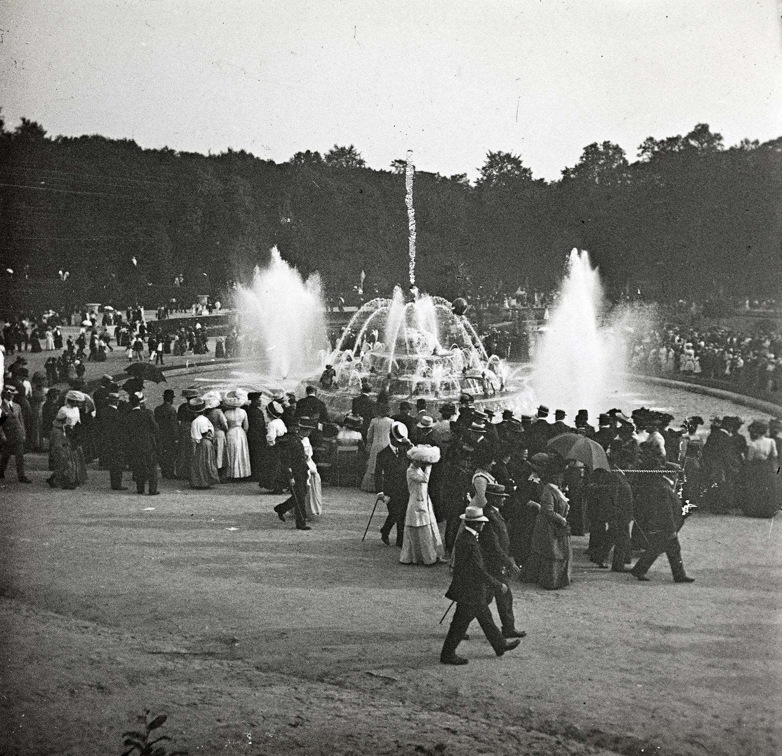 1909, fortepan/Album 123, képarány: négyzetes, park, szökőkút, Fortepan #312598