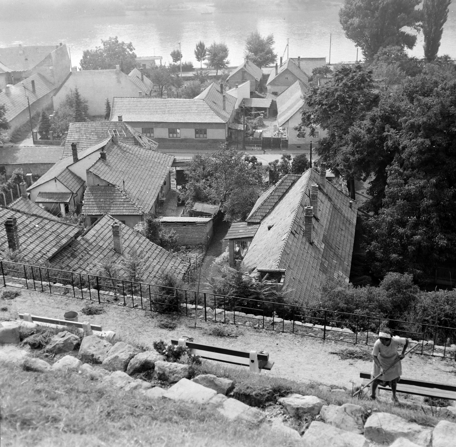 1963, Villányi Gergely, felülnézet, képarány: négyzetes, háztető, Fortepan #313342