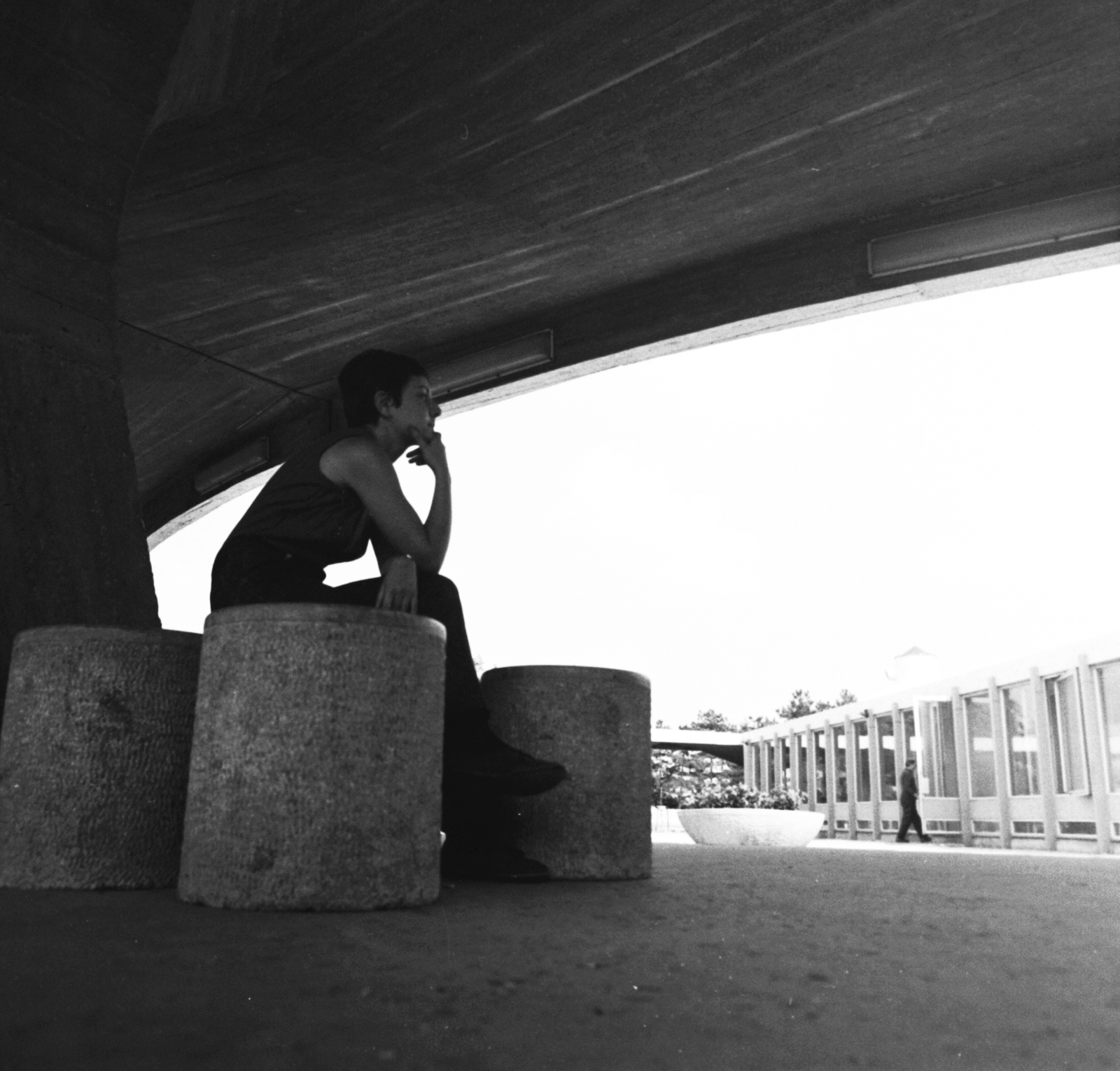 Hungary, Eger, autóbusz-pályaudvar., 1970, Építésügyi Dokumentációs és Információs Központ, VÁTI, bus terminal, bus stop, Fortepan #31369