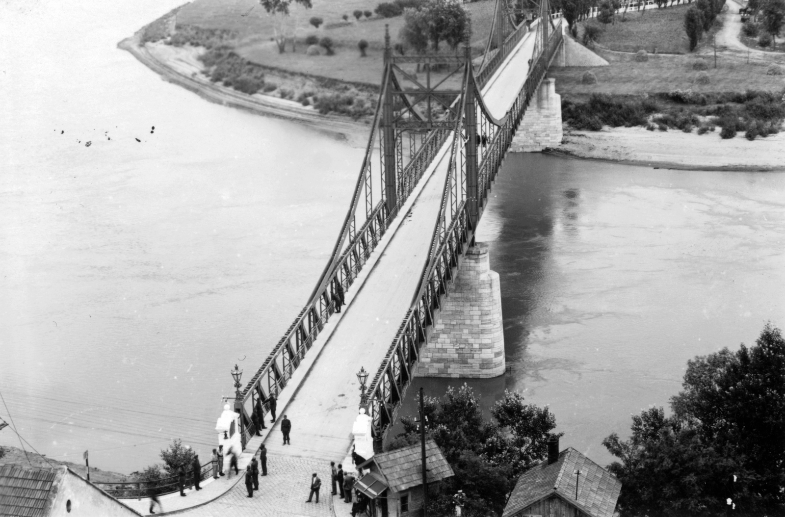 Hungary, Tokaj, Erzsébet híd., 1942, Várkonyi Benedek, bridge, Fortepan #31483