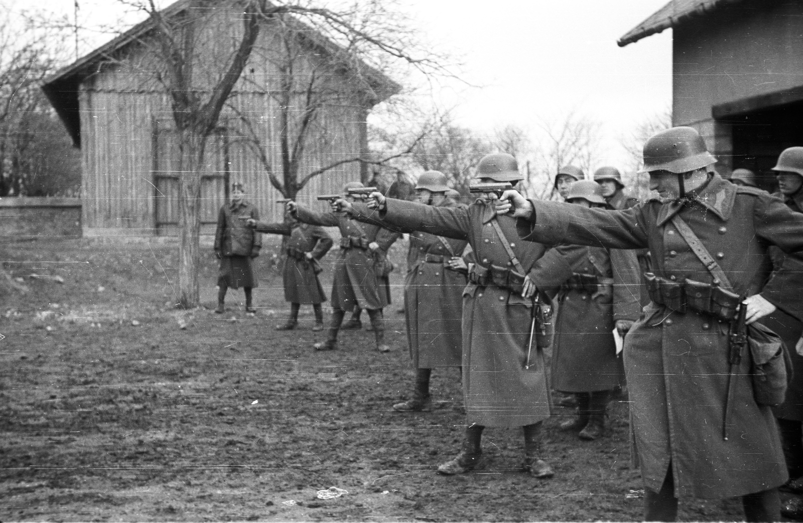1937, Ludovika, weapon, soldier, pistol, shooting, target shooting, Fortepan #3154