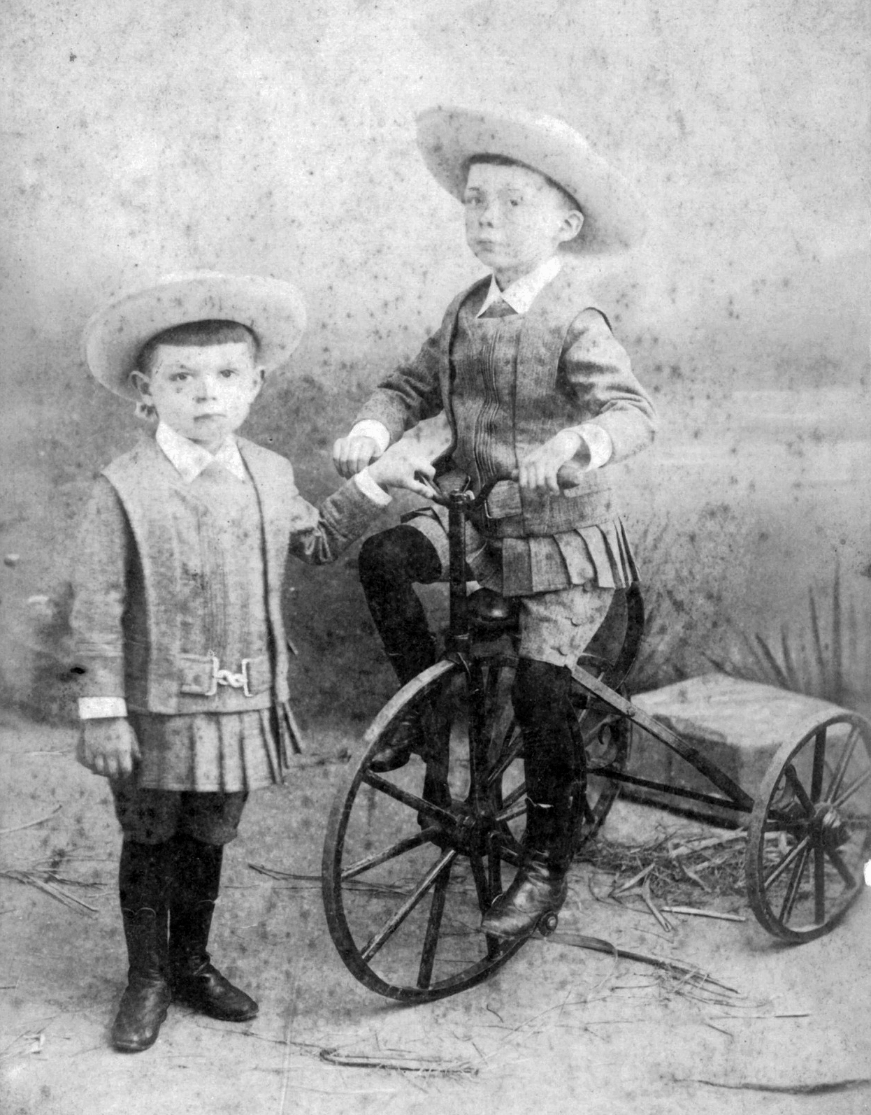 1900, Fodor István, bicycle, tricycle, kid, Fortepan #31733