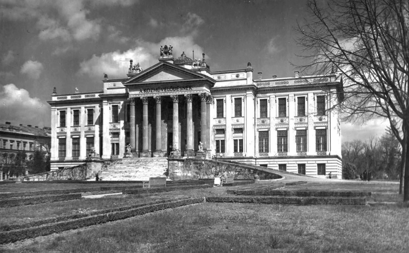 Magyarország, Szeged, Móra Ferenc múzeum., 1947, Kozma János, múzeum, Láng Adolf-terv, neoklasszicizmus, Steinhardt Antal-terv, Fortepan #31945