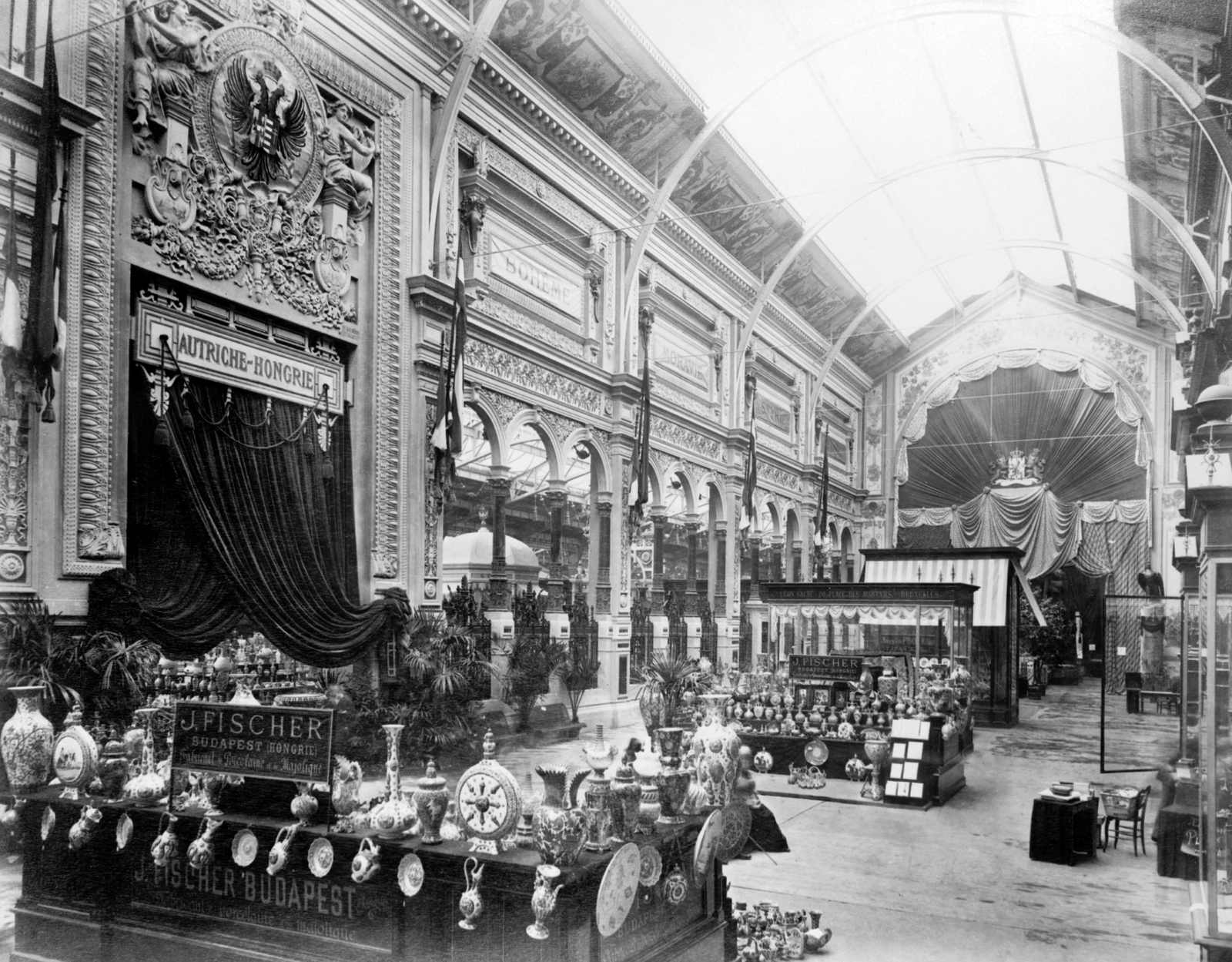 France, Paris, Avenue des Champs-Élysées, Iparcsarnok (Palais de l'Industrie), az Osztrák-Magyar Monarchia bemutatója az 1889-es világkiállításon., 1900, Library of Congress, sign-board, exhibition, Austro-Hungarian Empire, Fortepan #32062
