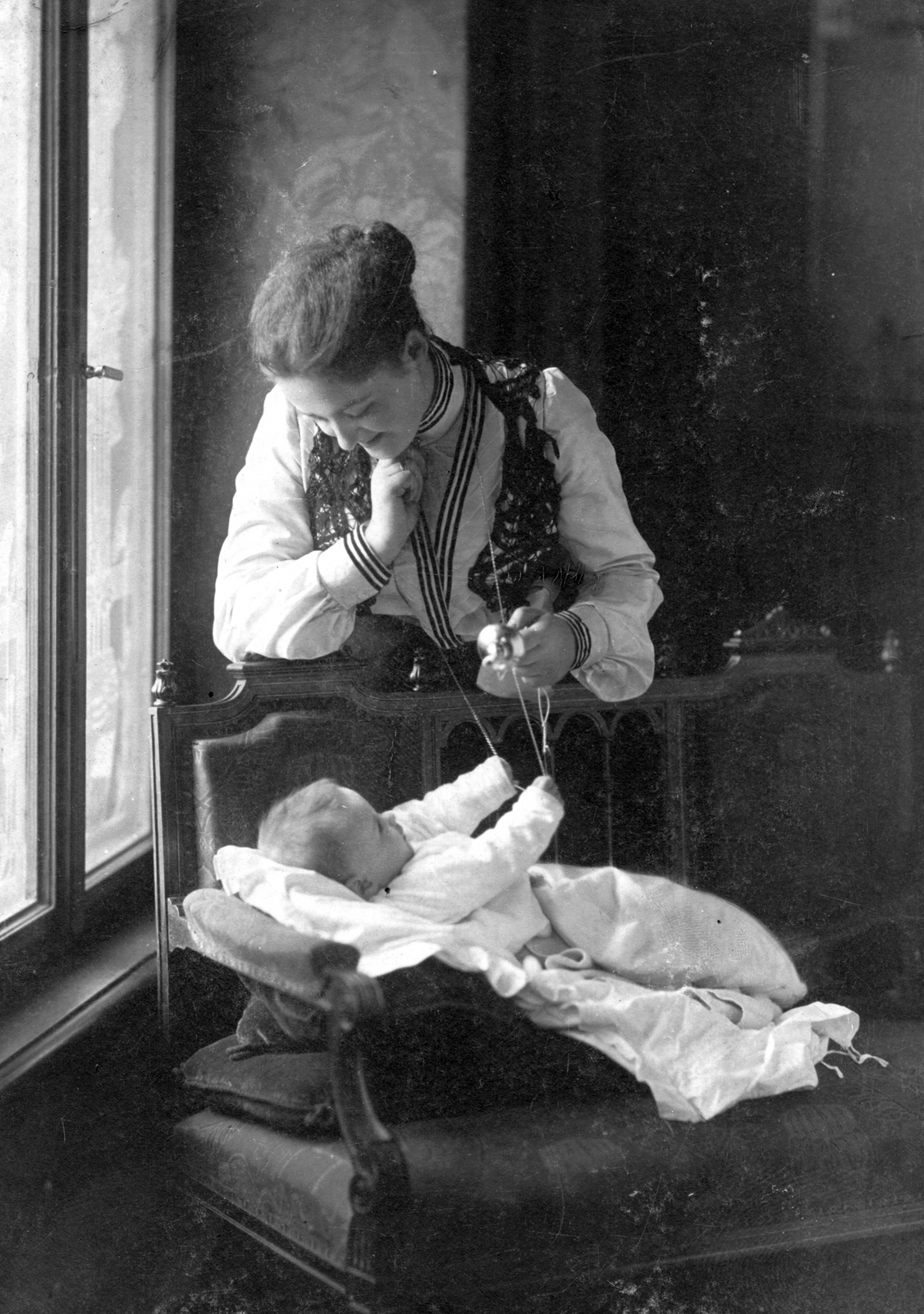 1900, GGAABBOO, newborn, mother, Fortepan #32080