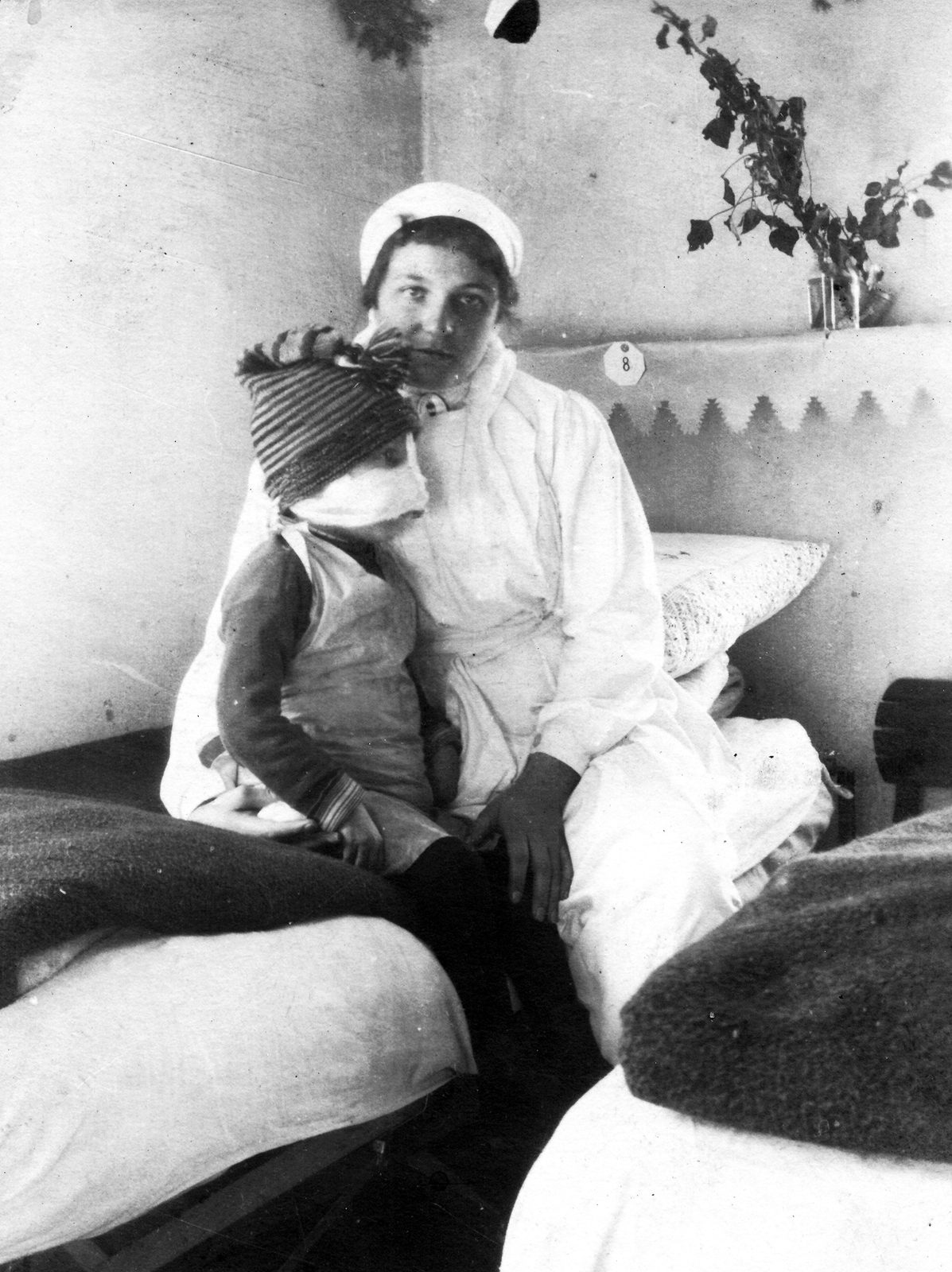 1909, GGAABBOO, gyermek, gyógyintézmény, betegség, ápolónő, betegápolás, fájdalom, Fortepan #32119