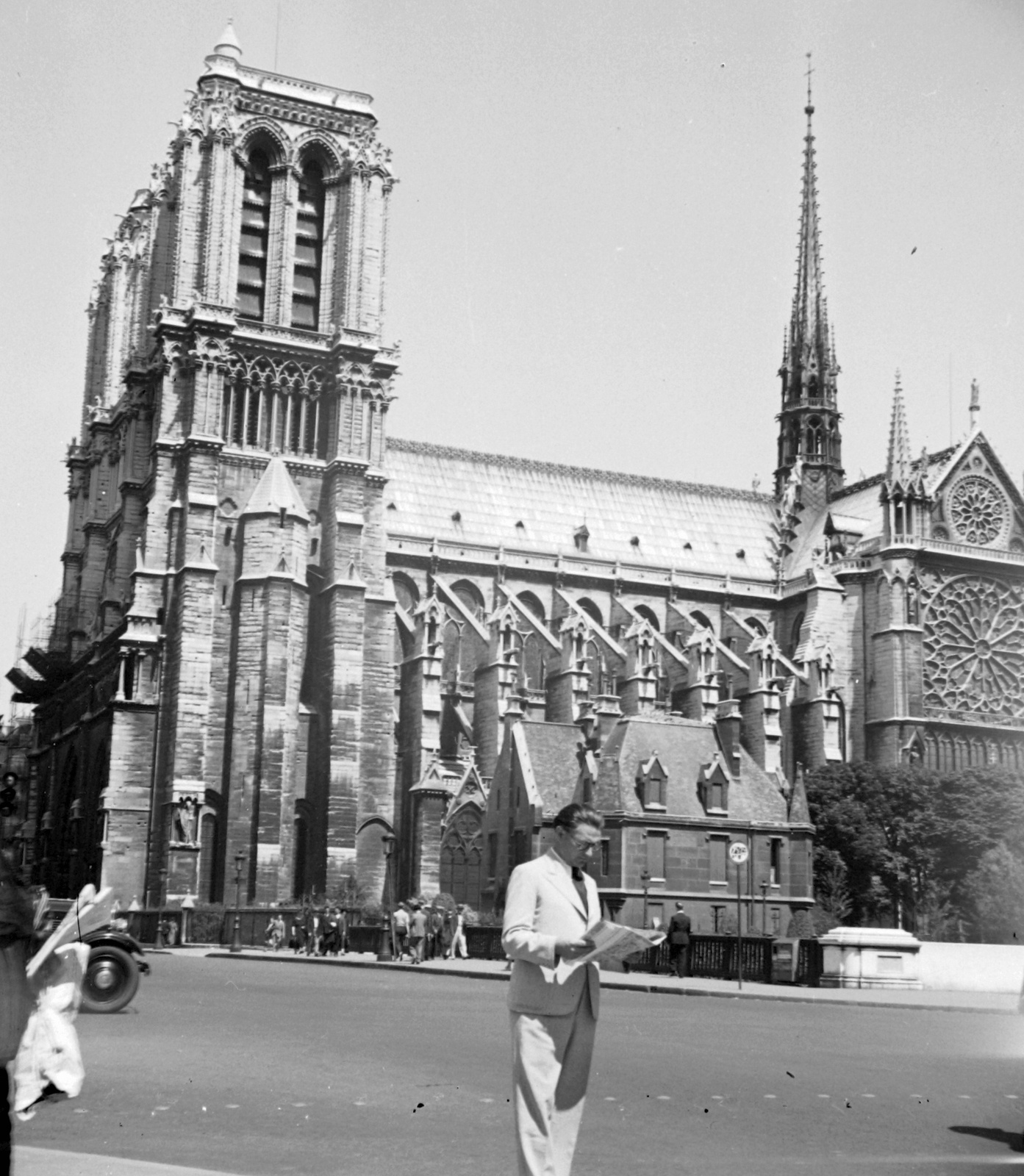 France, Paris, Notre-Dame., 1939, Saly Noémi, church, Cathedral, Fortepan #32195