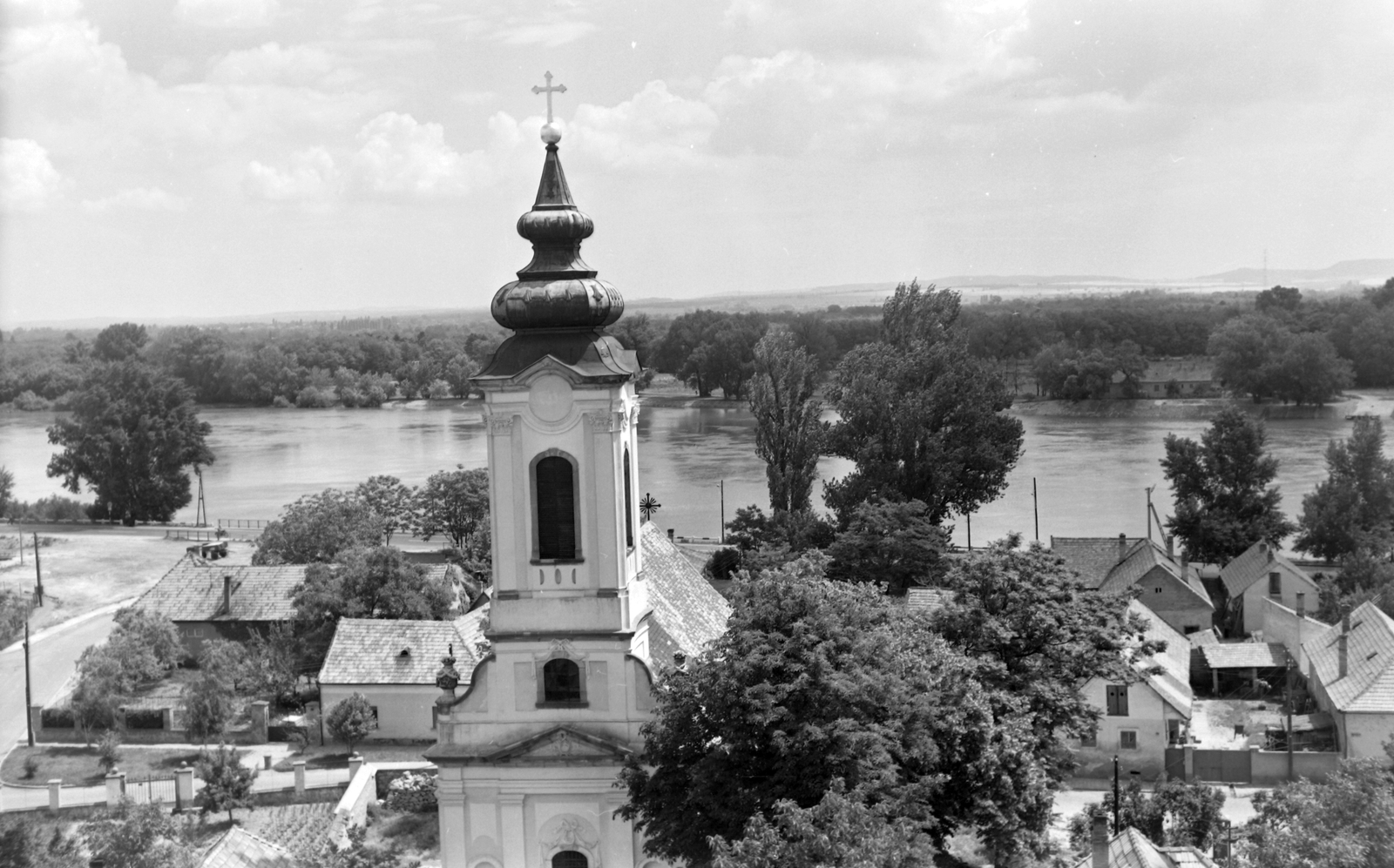 Hungary, Szentendre, Preobrazsenszka templom a Szamár hegyről nézve., 1970, Építésügyi Dokumentációs és Információs Központ, VÁTI, Fortepan #32370
