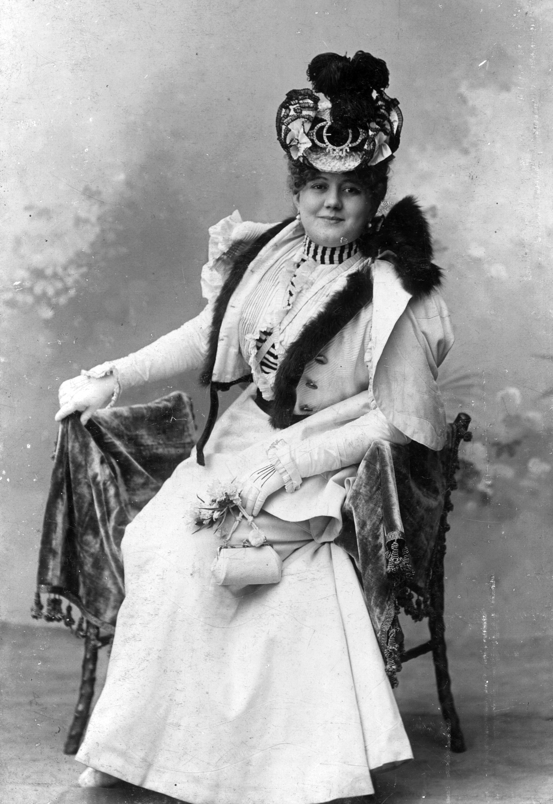 Hungary, Küry Klára operettprimadonna., 1900, GGAABBOO, portrait, celebrity, fashion, hat, Fortepan #32465